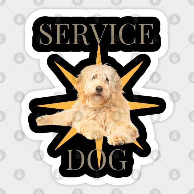 Doodle Service Dog Sticker by B C Designs